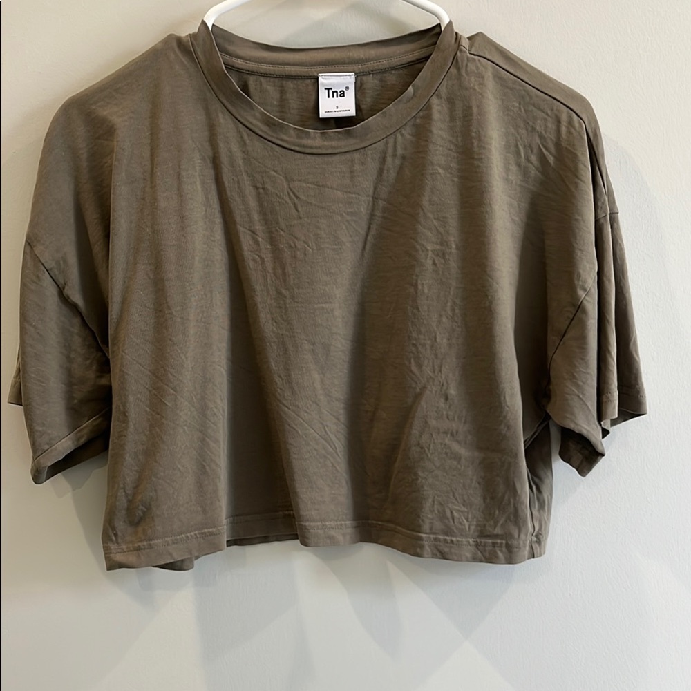Tna Olive Green Cropped T-Shirt